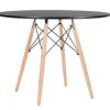 Conjunto de Jantar Mesa Eiffel 110cm Preta + 4 Cadeiras Eiffel DKR Preta - Imagem 6