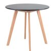 Conjunto de Jantar Mesa Leda 90cm Preta + 4 Cadeiras Leda com almofada Preta - Imagem 4