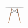 Conjunto de Jantar Mesa Eiffel 90cm Branca + 4 Cadeiras Eiffel DKR Brancas - Imagem 2
