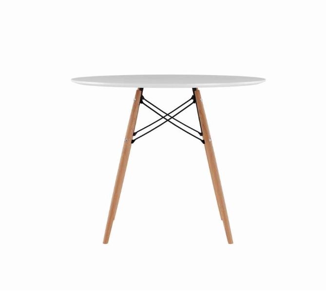 Conjunto de Jantar Mesa Eiffel 90cm Branca + 4 Cadeiras Eiffel DKR Brancas - Imagem 2
