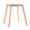 Mesa De Jantar Redonda Leda 90cm Branca - Imagem 3