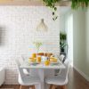 Kit c/ 2 Cadeiras DS333 Leda - Charles Eames, Saarinen Wood com almofada Brancas - Imagem 2