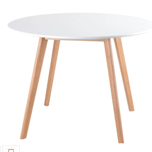 Mesa De Jantar Redonda Leda 80cm Branca