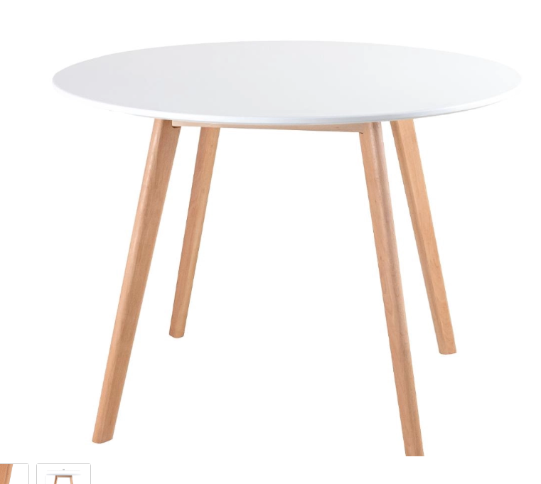 Mesa De Jantar Redonda Leda 80cm Branca