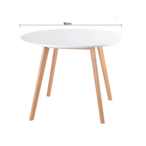 Mesa De Jantar Redonda Leda 90cm Branca