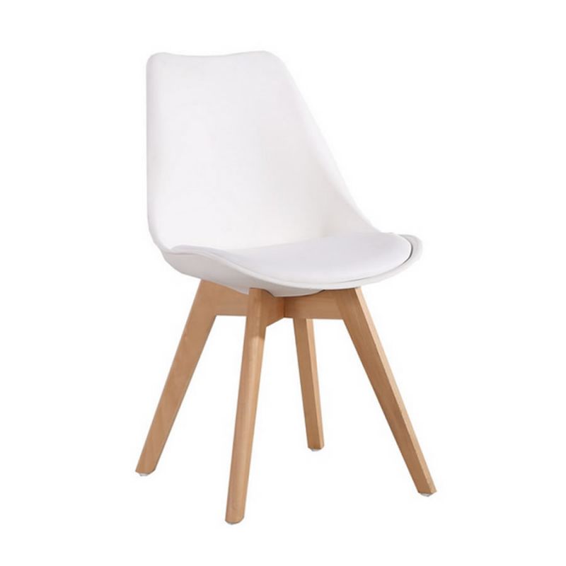 Cadeira DS333 Leda - Charles Eames, Saarinen Wood com almofada Branca