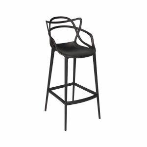Banqueta Allegra Masters 100% Polipropileno Alta 78cm Preta