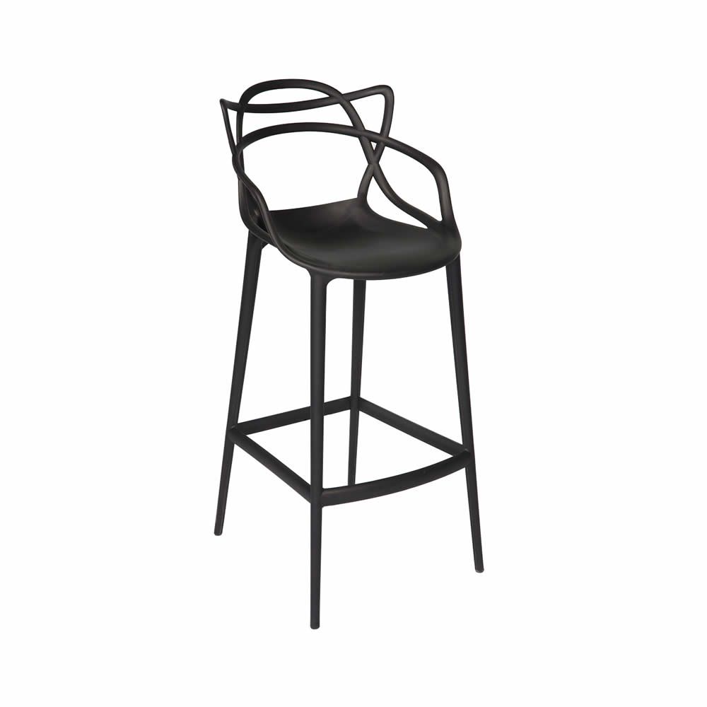 Banqueta Allegra Masters 100% Polipropileno Alta 78cm Preta