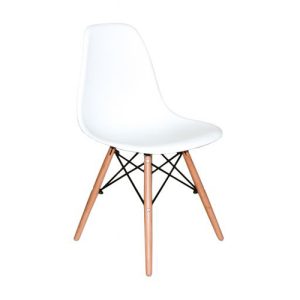 Cadeira DS331 Charles Eames Wood DKR Eiffel Branca