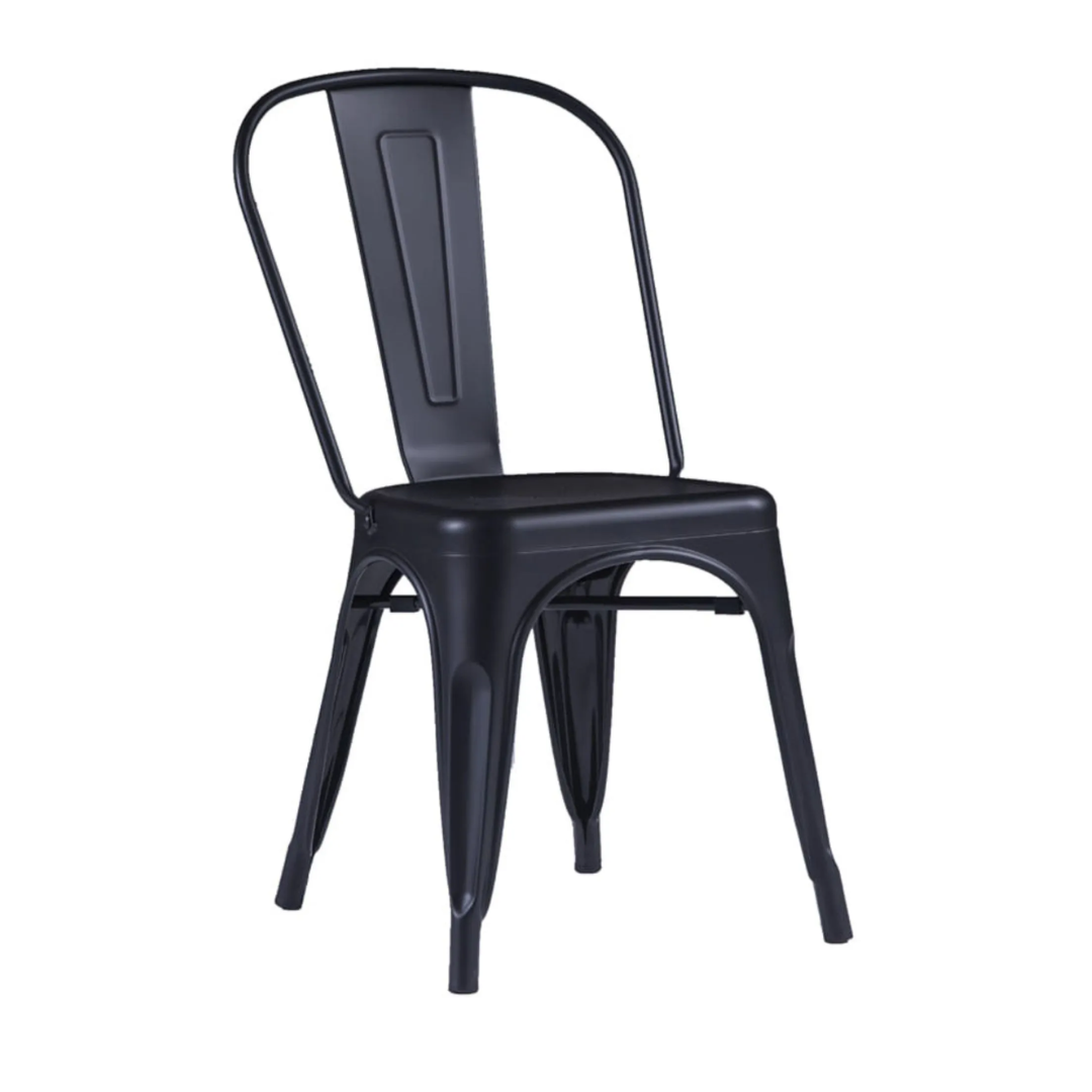 Cadeira DS315 Iron Tolix Francesinha Industrial Preta Fosco