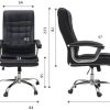 Cadeira de Escritório Presidente Big Munique Confort Base Giratória com Molas Ensacadas - Preto - Imagem 2