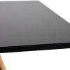 Mesa de Jantar Eiffel Quadrada Charles Eames DKR Pé Palito 80x80cm Preto - Imagem 2