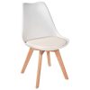 Conjunto Mesa Leda Branca 90 cm + 4 cadeiras Leda Brancas - Imagem 5