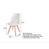 Conjunto Mesa Leda Branca 80 cm + 4 cadeiras Leda Brancas - Imagem 5