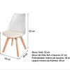 Conjunto Mesa Leda Branca 90 cm + 4 cadeiras Leda Brancas - Imagem 8