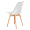 Conjunto Mesa Leda Branca 90 cm + 4 cadeiras Leda Brancas - Imagem 6
