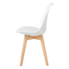 Conjunto Mesa Leda Branca 90 cm + 4 cadeiras Leda Brancas - Imagem 7