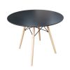 Kit Mesa Jantar Eiffel 80 Cm Preta + 04 Cadeiras Leda Preto - Imagem 3