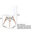 Conjunto Mesa Eiffel Redonda MDF 120cm Branca + 5 Cadeiras Eiffel DS331 Brancas - Imagem 4