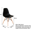Conjunto de Jantar Mesa Eiffel 100cm Preta + 4 Cadeiras Eiffel DKR Pretas - Imagem 6