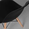Conjunto Mesa Eiffel Redonda MDF 120cm Branca + 4 Cadeiras Eiffel DS331 Pretas - Imagem 7