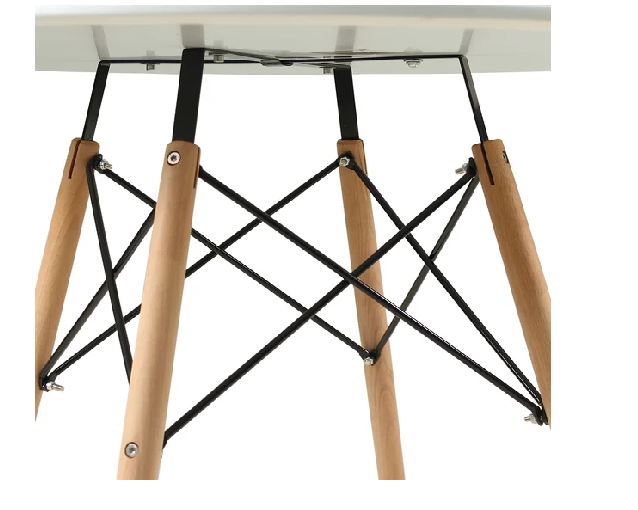 Mesa de Jantar Eiffel Charles Eames DKR Pé Palito 100cm Branca - Imagem 3