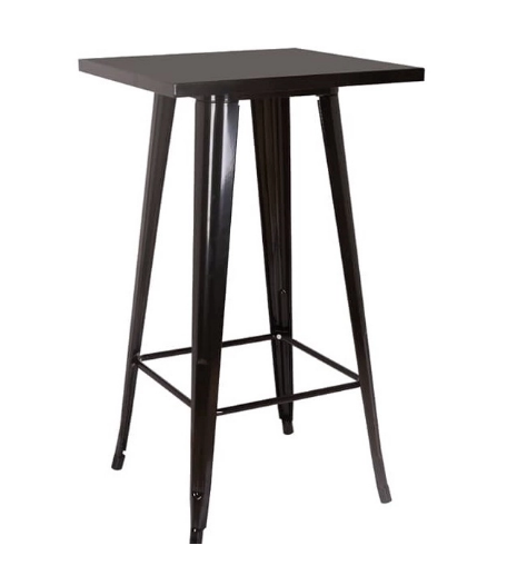Kit Mesa Tolix Bistrô Bar + 2 Banquetas Allegra DS401 Altas Pretas - Imagem 2