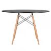 Mesa de Jantar Eiffel Charles Eames DKR Pé Palito 110cm Preta - Imagem 4