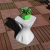 Mesa Branca Multiuso Design Moderno Mesa Lateral Apoio Decorativo Para Piscina Jardim Varanda Sala - Imagem 2