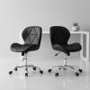 Conjunto 2 Cadeiras Office Eiffel Slim Giratória Ajustável Preta - Imagem 8