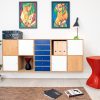 Mesa Vermelha Multiuso Design Moderno Mesa Lateral Apoio Decorativo Para Piscina Jardim Varanda Sala - Imagem 2