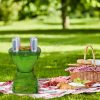 Banqueta Petisqueira Verde Clara Translúcida Multiuso Design Moderno Mesa Lateral Apoio Decorativo Para Piscina Jardim Varanda Sala - Imagem 2