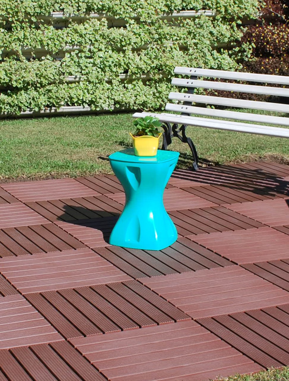 Mesa Verde Água Multiuso Design Moderno Mesa Lateral Apoio Decorativo Para Piscina Jardim Varanda Sala - Imagem 2