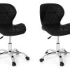 Conjunto 2 Cadeiras Office Eiffel Slim Giratória Ajustável Preta - Imagem 2