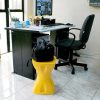 Mesa Amarela Multiuso Design Moderno Mesa Lateral Apoio Decorativo Para Piscina Jardim Varanda Sala - Imagem 2