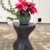 Mesa Preta Multiuso Design Moderno Mesa Lateral Apoio Decorativo Para Piscina Jardim Varanda Sala - Imagem 2