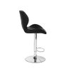 Kit com 2 Banquetas Slim Giratórias Estofadas Altas em PU Preto com Base Cromada e Regulagem de Altura – Design Moderno e Confortável - Imagem 4