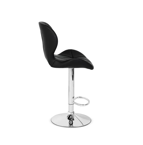 Kit com 2 Banquetas Slim Giratórias Estofadas Altas em PU Preto com Base Cromada e Regulagem de Altura – Design Moderno e Confortável - Imagem 4