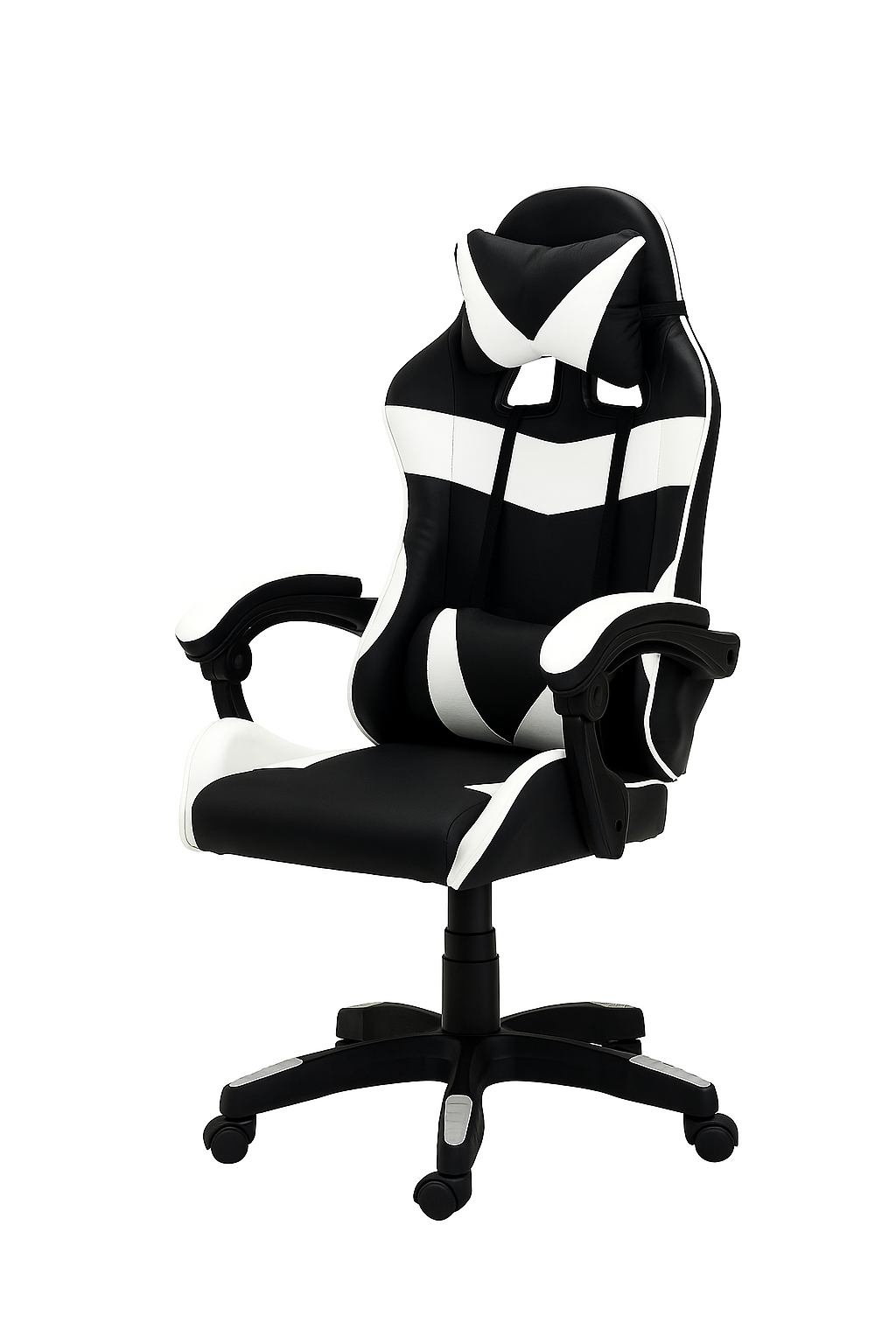 Cadeira Escritório Gamer Profissional Reclinavel Ergonômica Preto Couro Sintético - Imagem 4