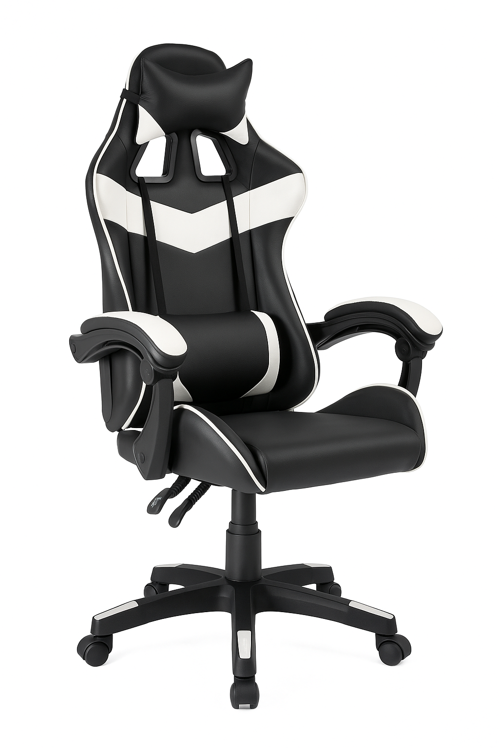 Cadeira Escritório Gamer Profissional Reclinavel Ergonômica Preto Couro Sintético - Imagem 2