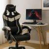 Cadeira Escritório Gamer Profissional Reclinavel Ergonômica Preto Couro Sintético - Imagem 5