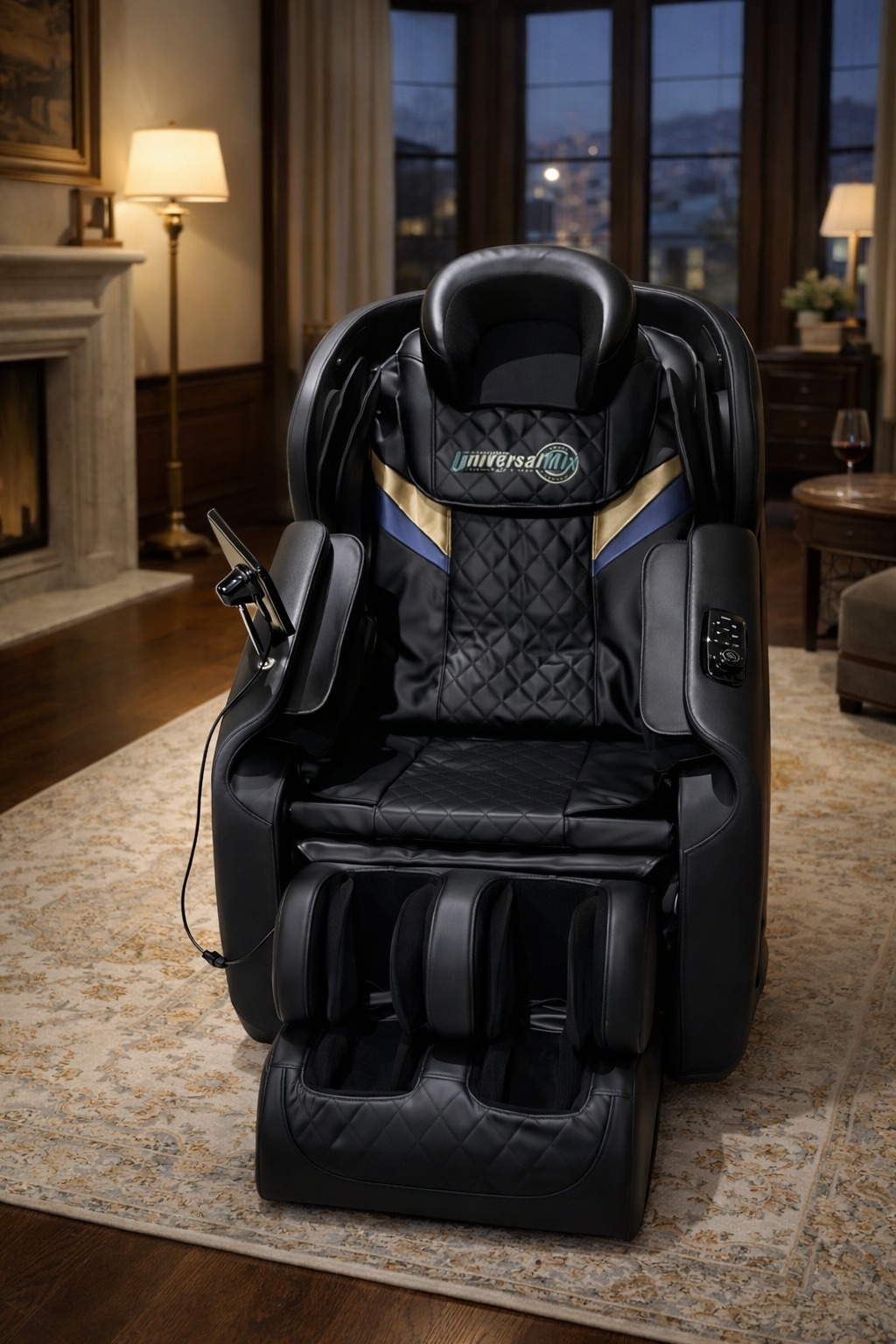 Poltrona de Massagem Relax Gravidade Zero Luxuosa , Preto - Imagem 3