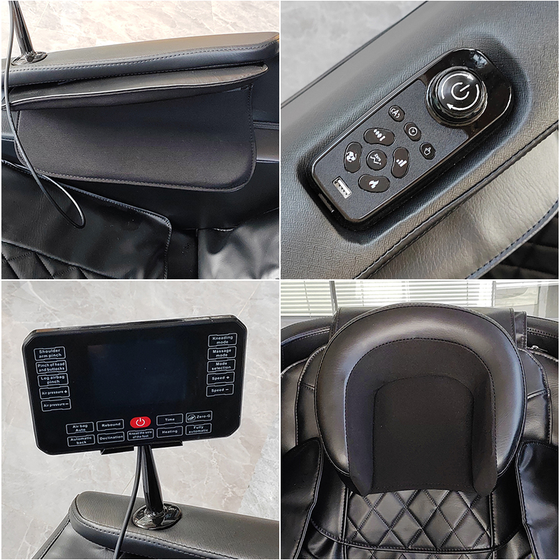 Poltrona de Massagem Relax Gravidade Zero Luxuosa , Preto - Imagem 9