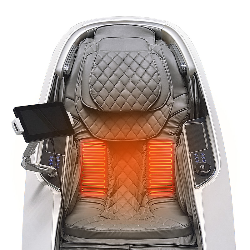 Cadeira de Massagem 4D Inteligente com Aquecimento, Bluetooth, 36 Airbags, Branca - Imagem 4