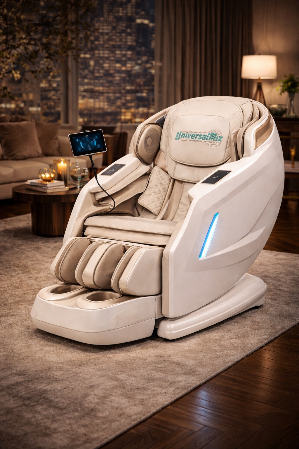 Poltrona de Massagem Evolution Pro 3D com Bluetooth, Aquecimento, Relaxante Zero Gravidade, Branca - Imagem 2