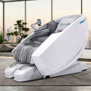Cadeira de Massagem 4D Inteligente com Aquecimento, Bluetooth, 36 Airbags, Branca