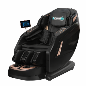 Poltrona de Massagem Evolution Pro 3D Relaxante Zero Gravidade com Bluetooth, Airbags Corporais, Preto