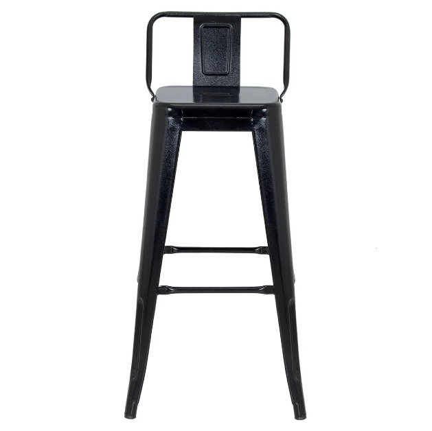 Banqueta Alta Industrial Preta em Aço 76cm Iron Tolix com Encosto - Decoreshop - Imagem 4