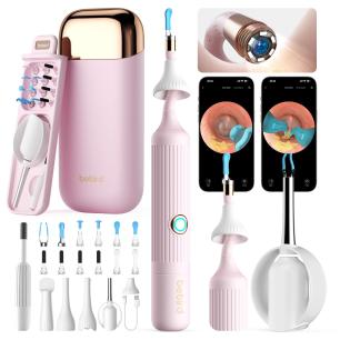 Aparelho Otoscópio Bebird I35r Com Pinça Robótica Limpador de Ouvido Camera HD Wifi, Rosa - Imagem 2