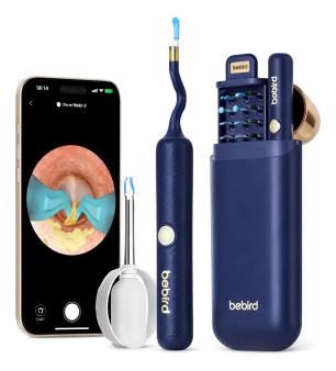 Otoscópio Bebird I35r Camera HD Removedor de Cera Ouvido Com Pinça Robótica, Azul - Imagem 3
